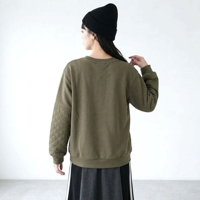キルト切替プルオーバー