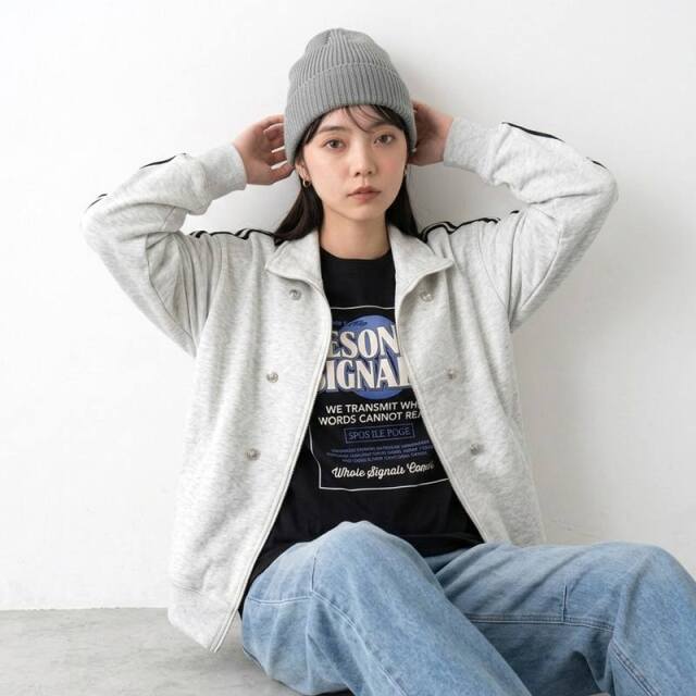 袖ラインナポレオンスタンドカーディガン