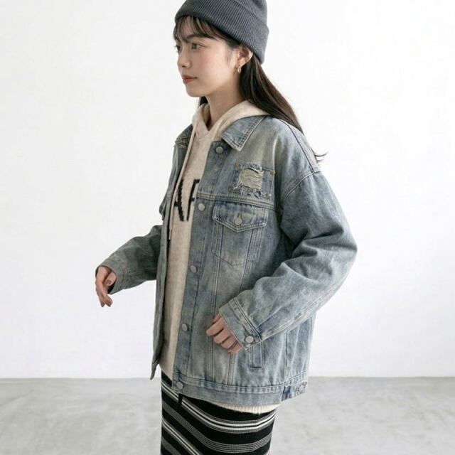 暖デニムジャケット