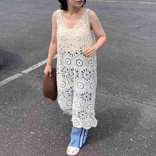 クロシェキャミワンピース