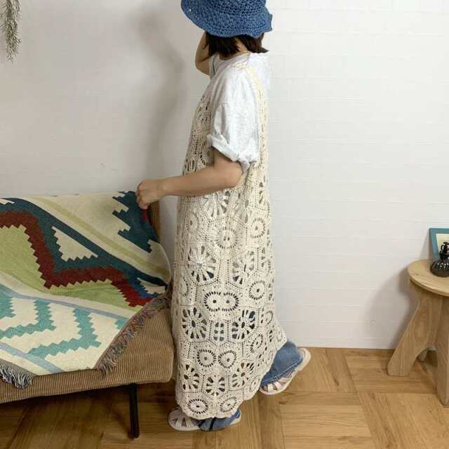 クロシェキャミワンピース