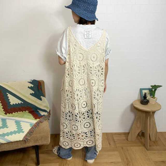 クロシェキャミワンピース