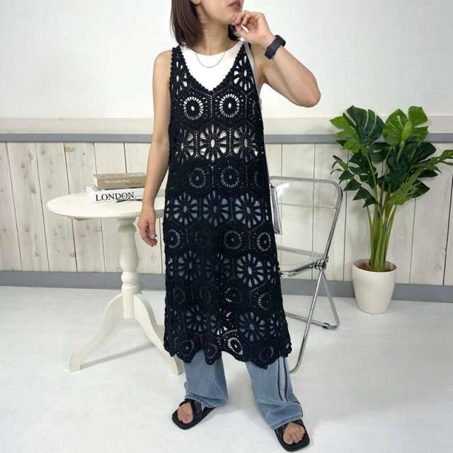 クロシェキャミワンピース