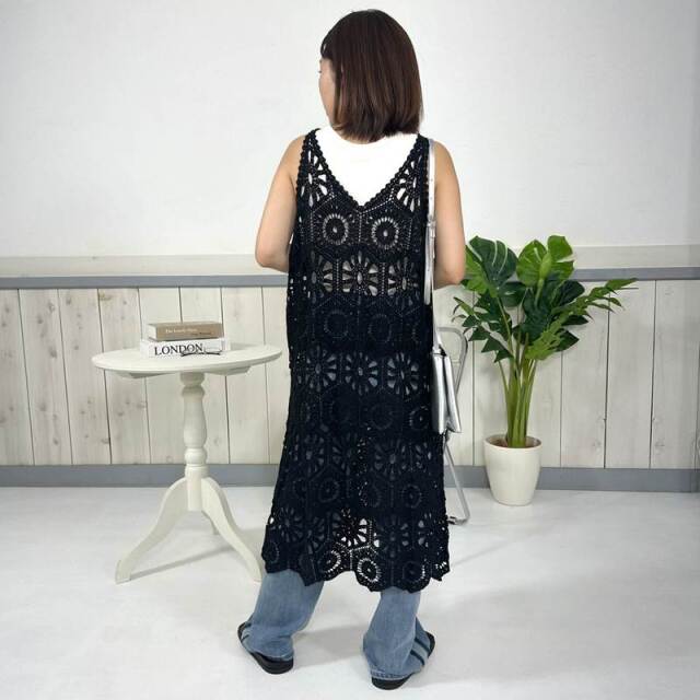 クロシェキャミワンピース