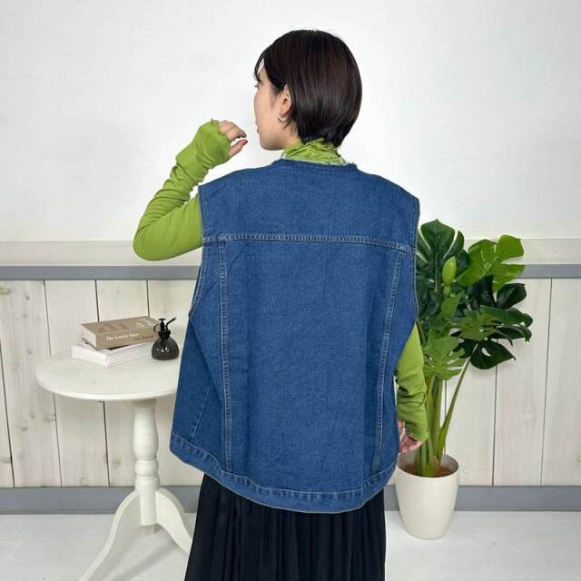 CRB カットオフノーカラーデニムベスト|TiMTiMオンラインストア