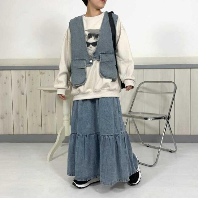 デニムティアードスカート
