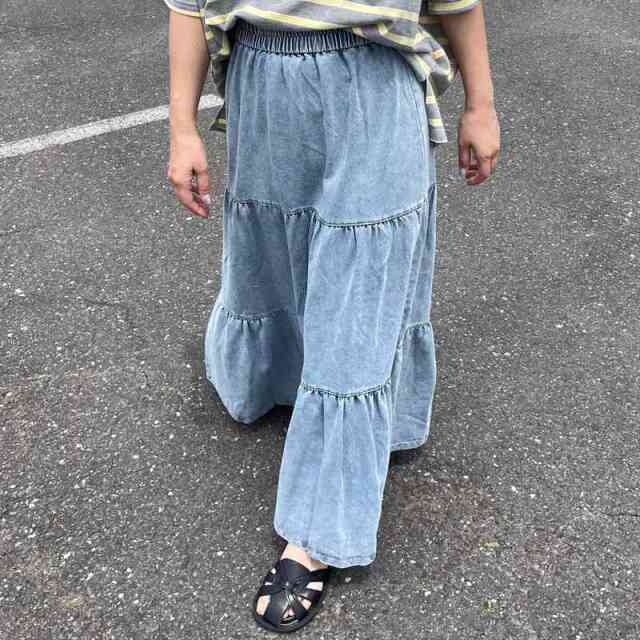 デニムティアードスカート