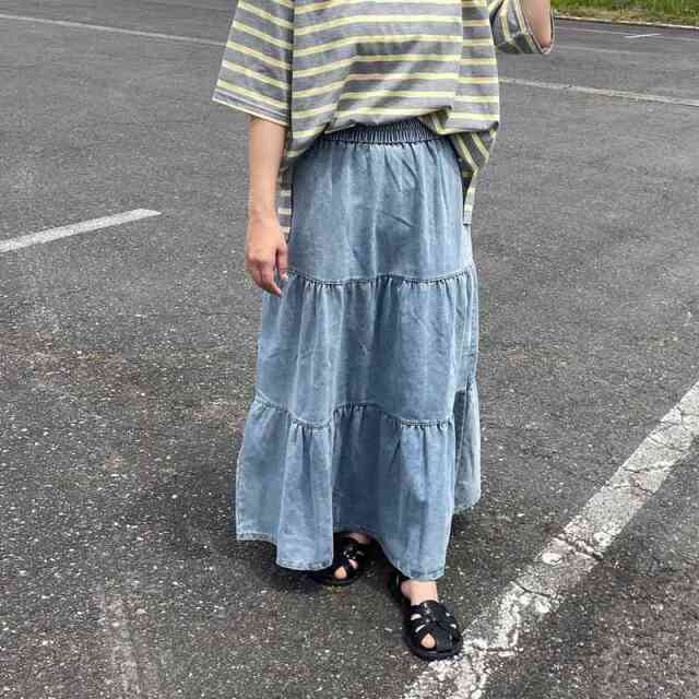 デニムティアードスカート