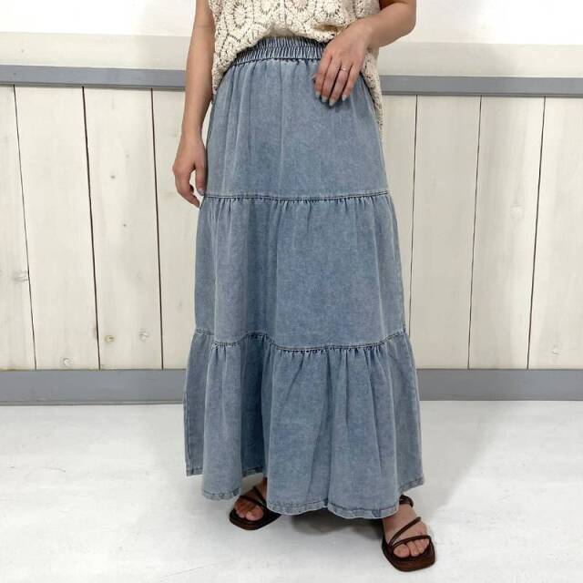 デニムティアードスカート