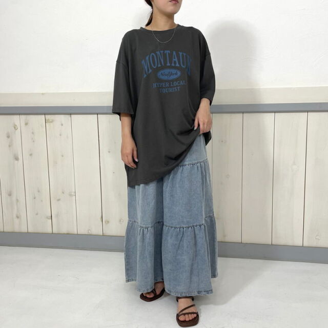 デニムティアードスカート