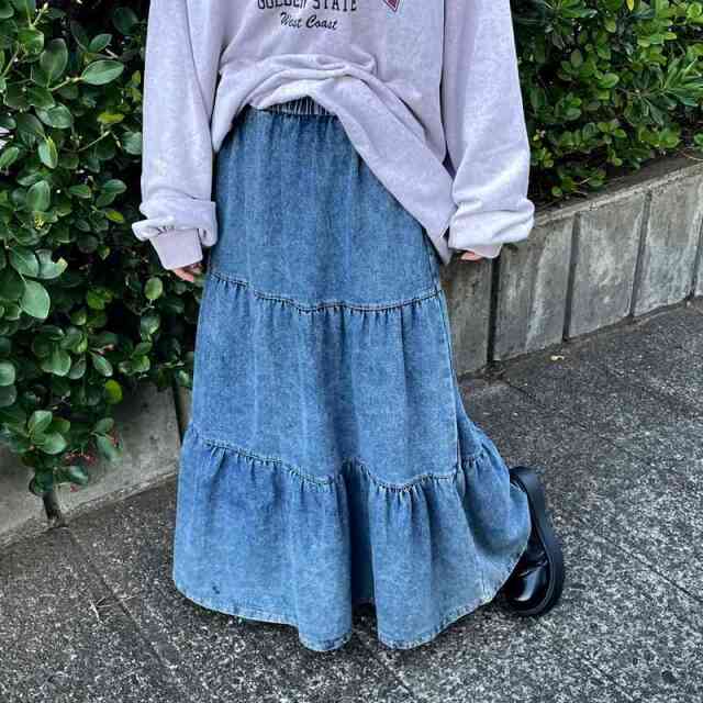 CRB デニムティアードスカート|TiMTiMオンラインストア|レディース
