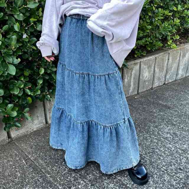 デニムティアードスカート