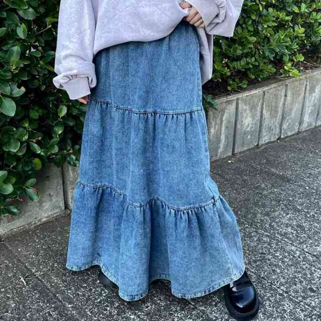 デニムティアードスカート