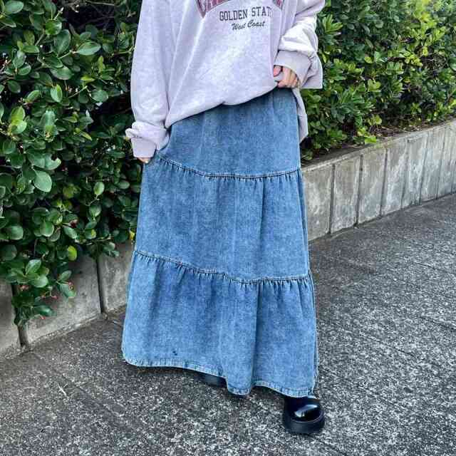デニムティアードスカート