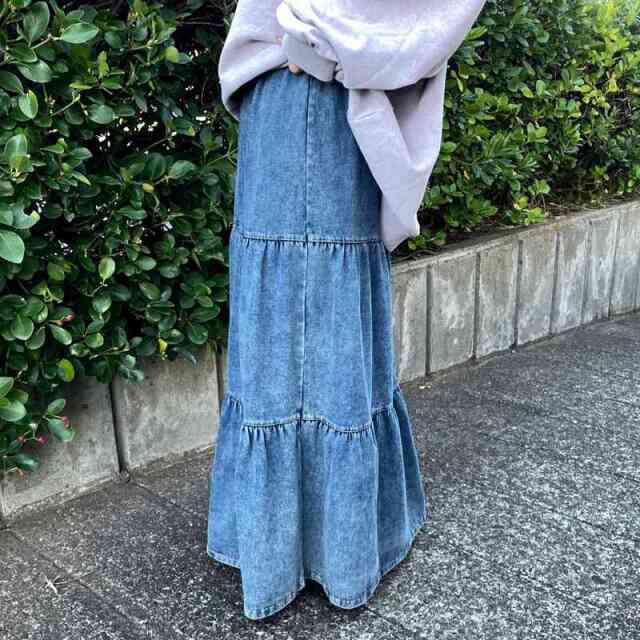 デニムティアードスカート