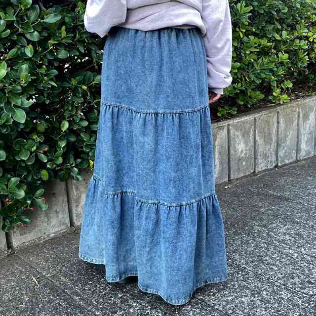 デニムティアードスカート