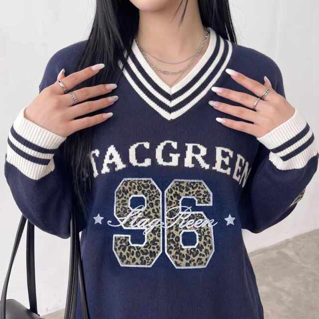 ヒョウ柄ナンバリングチュニック