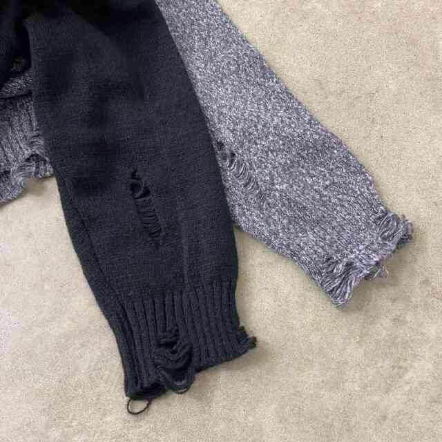 合成皮革ショルダーダメージチュニック