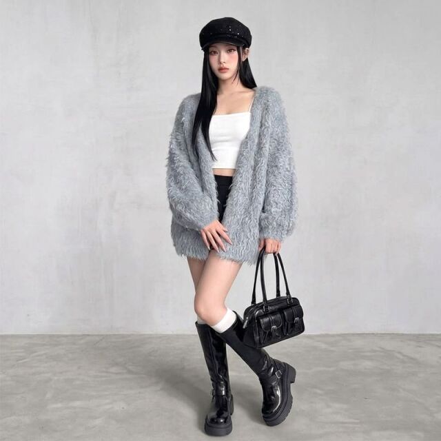 ニットモコモコトッパー
