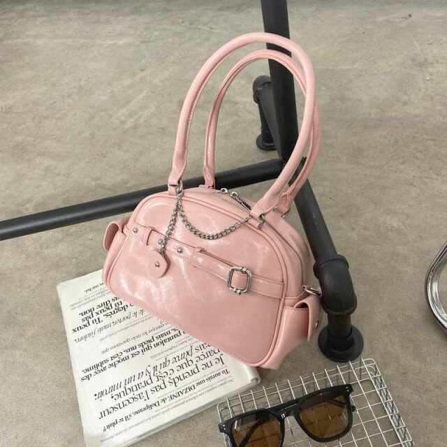 non-hedge チェーンハートチャーム付きミニボストンバッグ|TiMTiM