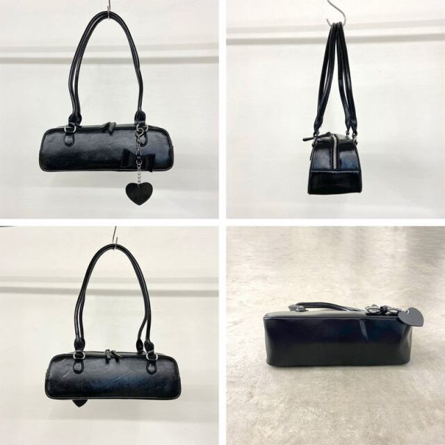 リボンチャーム付きハンドバッグ