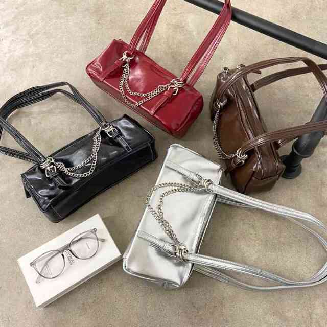 チェーンボストンバッグ