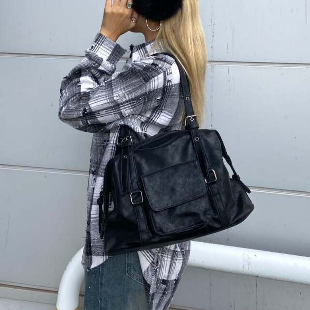 合成皮革ボストンバッグ