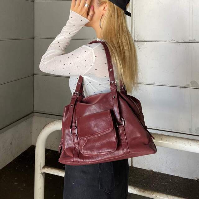 合成皮革ボストンバッグ