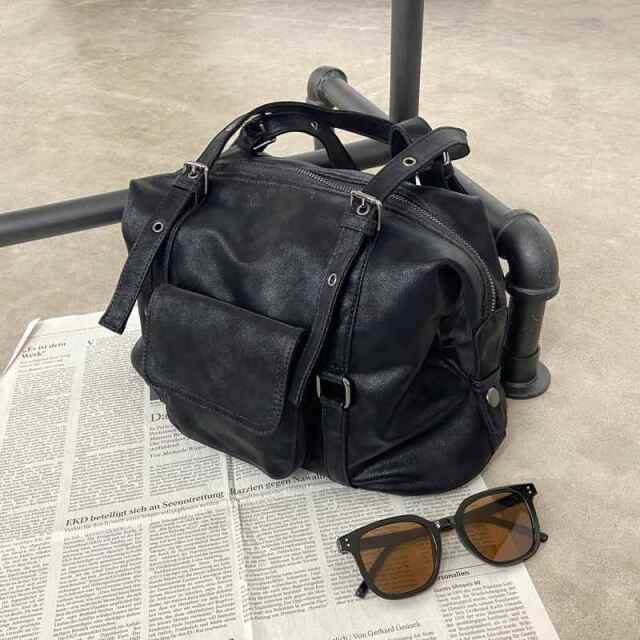 合成皮革ボストンバッグ