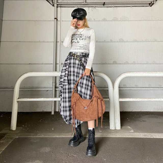 フェイクスウェードフリンジバッグ