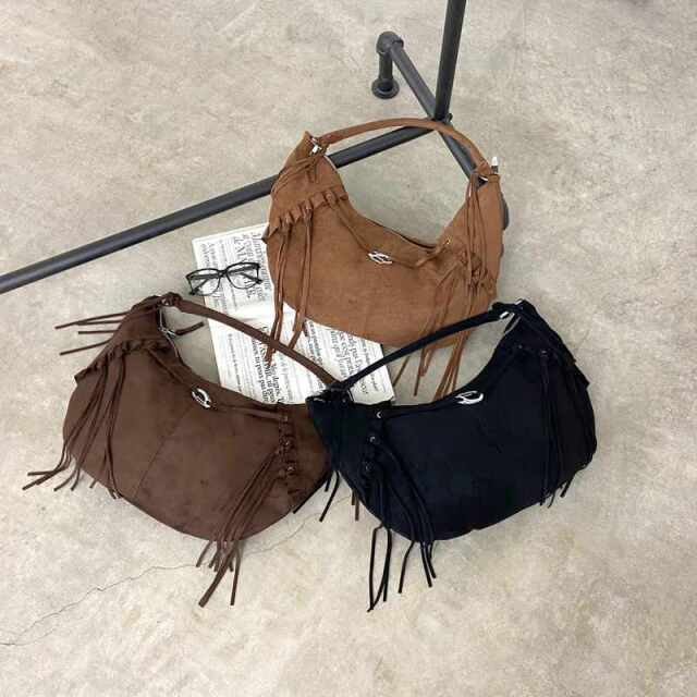 フェイクスウェードフリンジバッグ