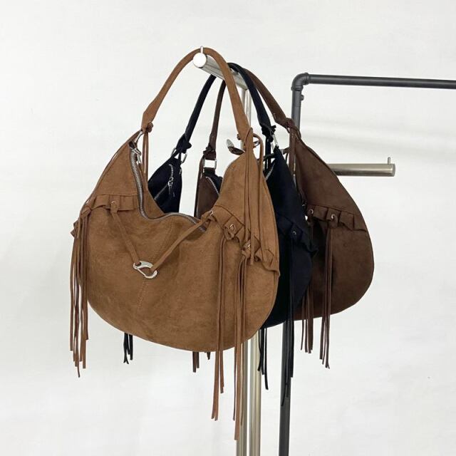 フェイクスウェードフリンジバッグ