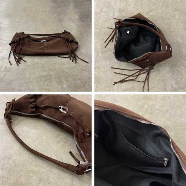 フェイクスウェードフリンジバッグ