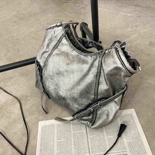 ソフト合成皮革ムラトートバッグ