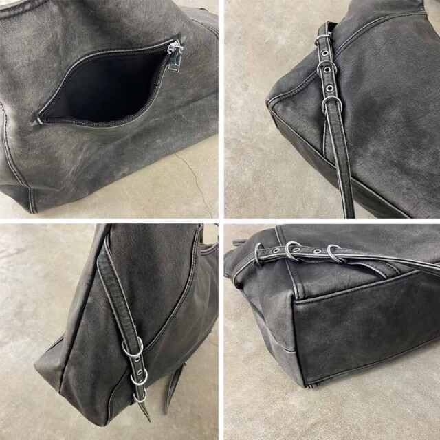 ソフト合成皮革ムラトートバッグ