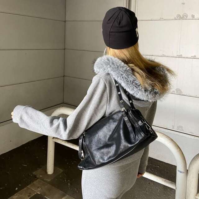 合成皮革ボストンバッグ