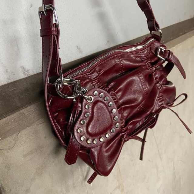 ドロストハートチャーム付きバッグ