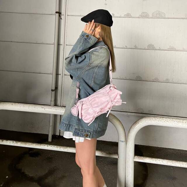 ドロストハートチャーム付きバッグ