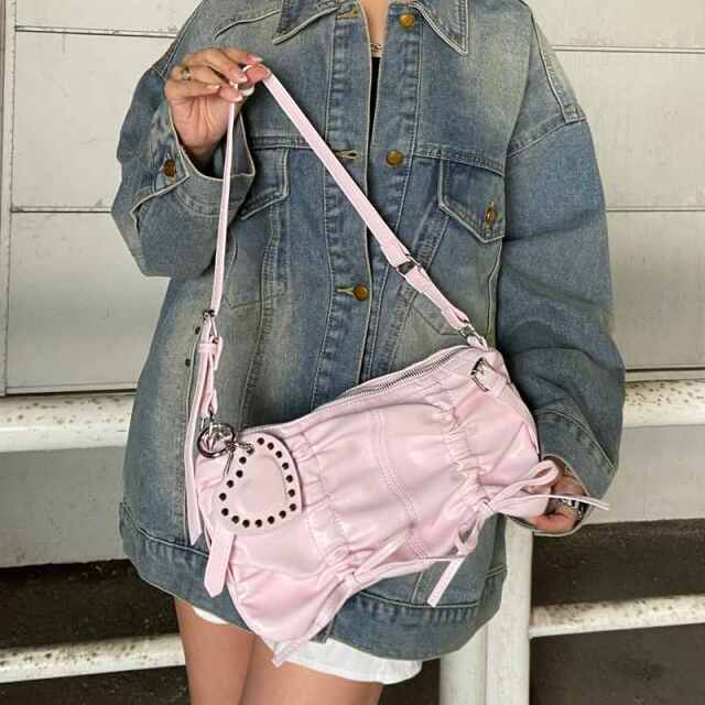 ドロストハートチャーム付きバッグ