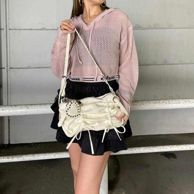 ドロストハートチャーム付きバッグ