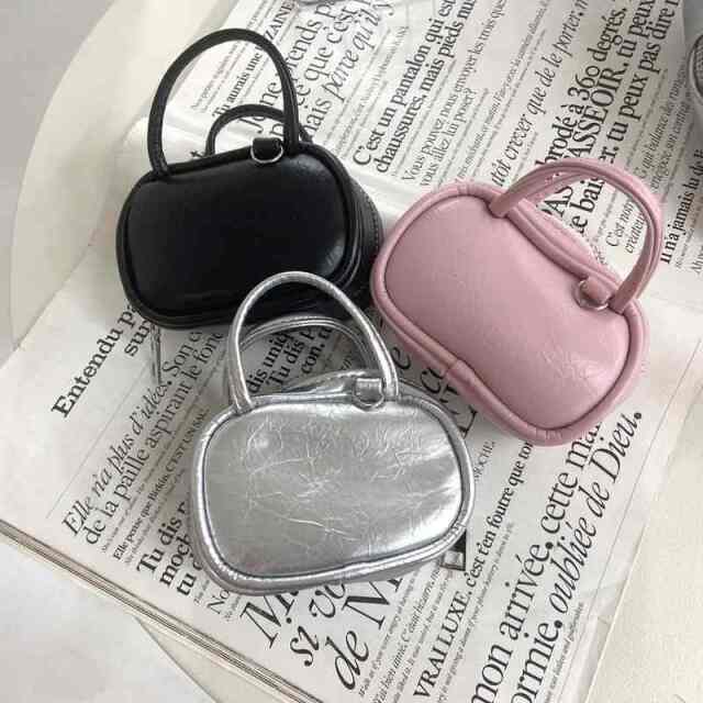 チャーム付きミニボストンバッグ