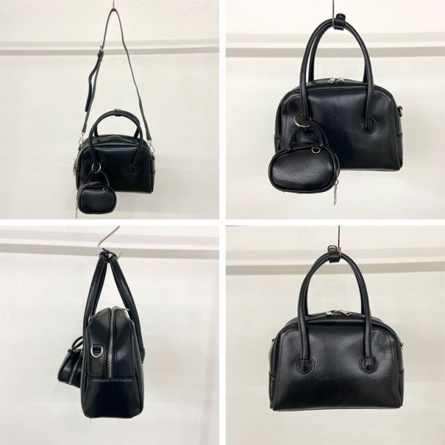 チャーム付きミニボストンバッグ