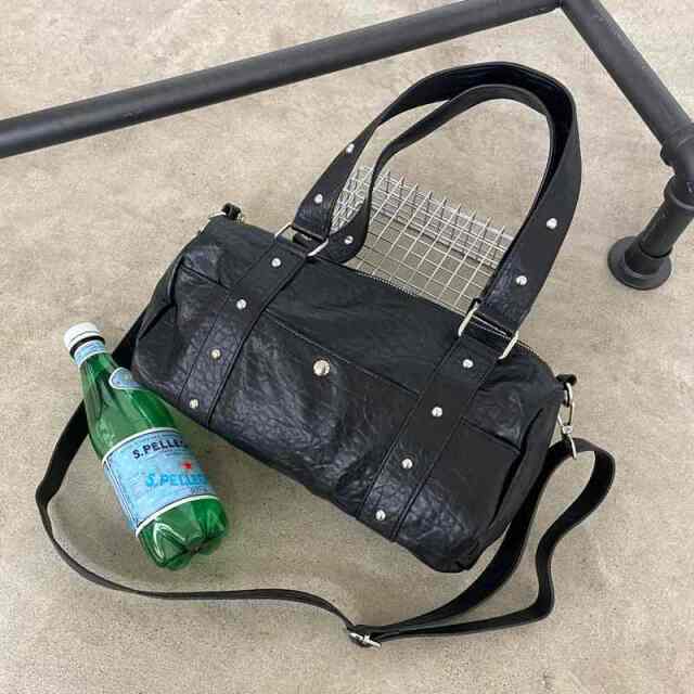 スタッズ型押し2WAYボストンバッグ