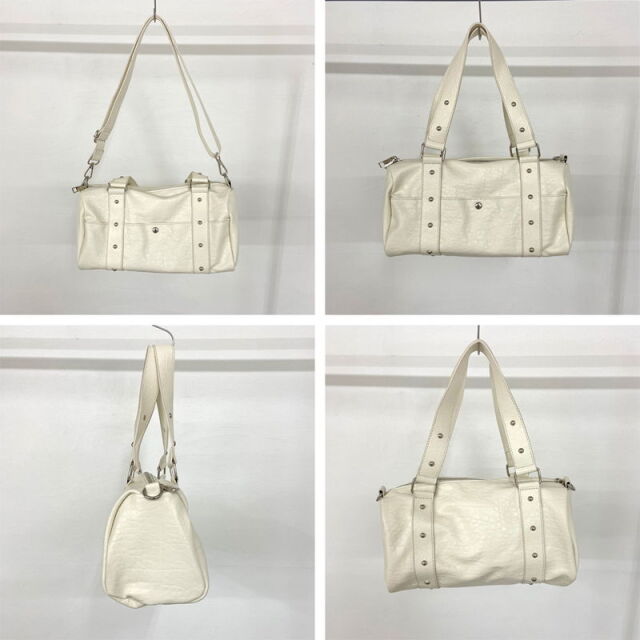 スタッズ型押し2WAYボストンバッグ