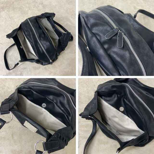 型押し合成皮革プレートボストンバッグ