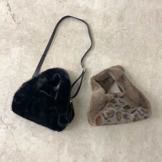 ファーハンドバッグ