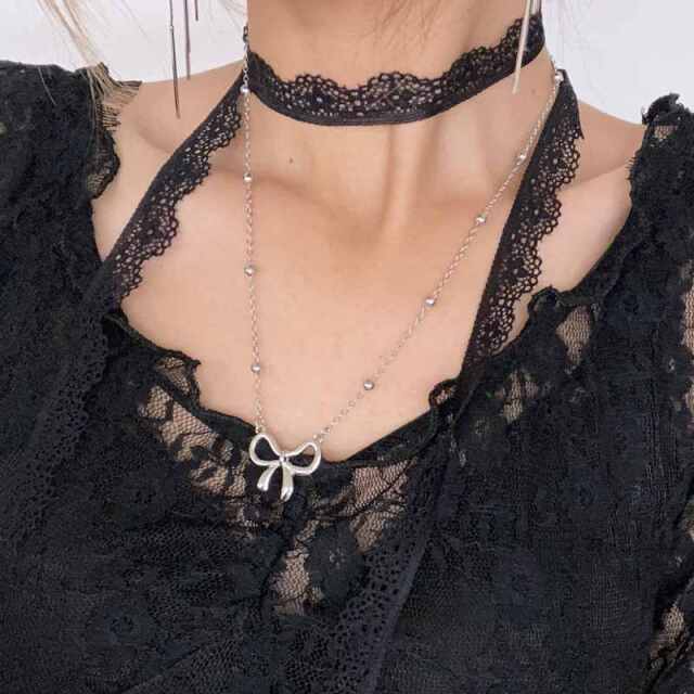 リボンネックレス・ブレスレットセット
