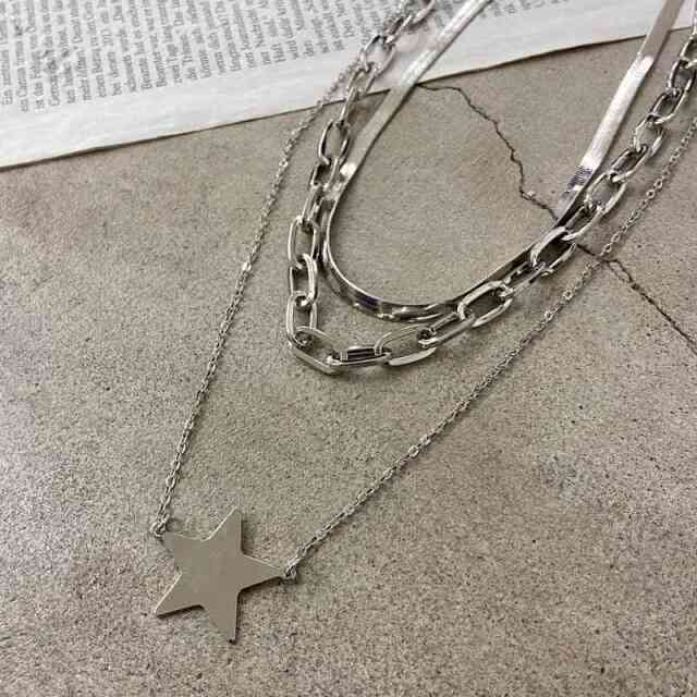 スター3連ネックレス