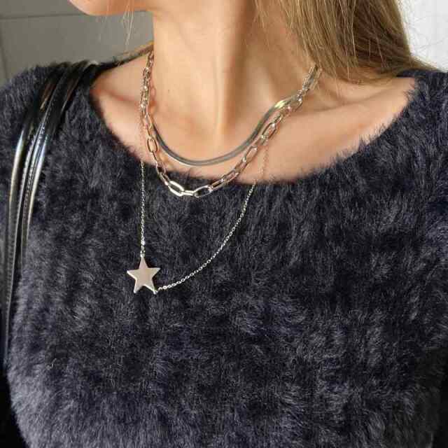 スター3連ネックレス