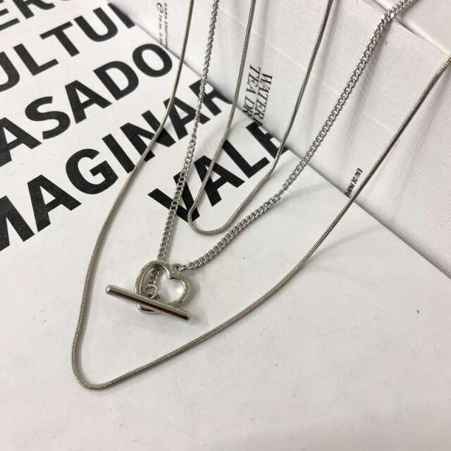 ハート3連ネックレス